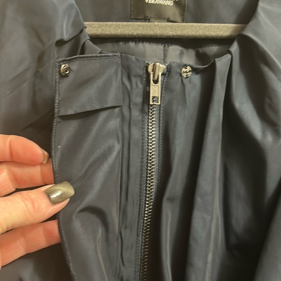 Simply Vera Vera Wang Blue Trench Coat with Bow Detail COAT ONLY! - Picture 8 of 8